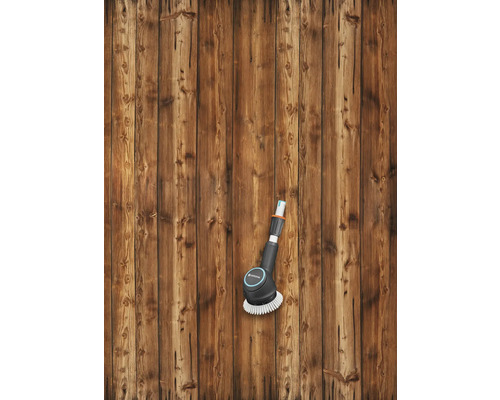 Brosse de lavage Gardena avec manche télescopique pour le nettoyage des surfaces