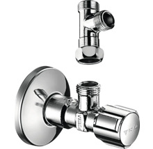 Eckventil mit Rosette und Geräteanschluss