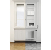 Radiateur Rotheigner type DK (22) 4 connexions (latérales) 554 x 1100 mm blanc avec languettes de fixation