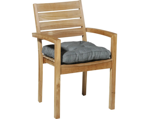 Fauteuil de jardin en bois avec coussin d''assise