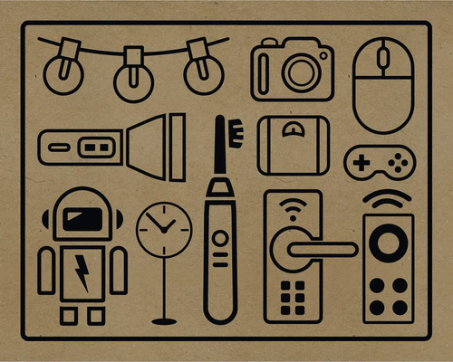 Illustration verschiedener Haushaltsgegenstände
