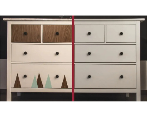 Commode avec tiroirs et détails en bois