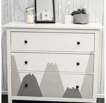 Commode à trois tiroirs avec motif de montagne pour chambre d''enfant