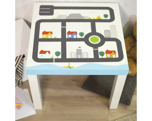 Kindertisch mit Stadtstraßenmotiv