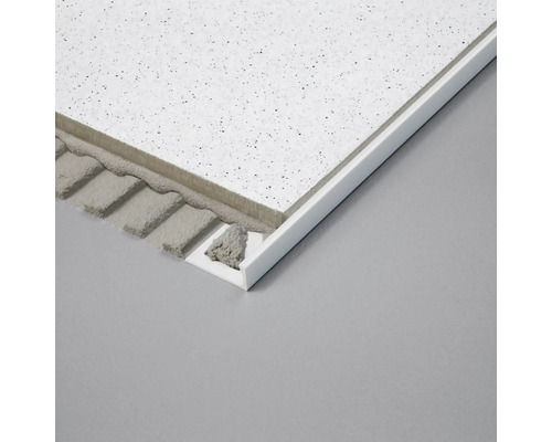 Deckenplatte mit Abschlussprofil für den Innenausbau