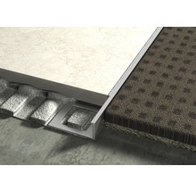 Profilé de carrelage entre carrelage et moquette