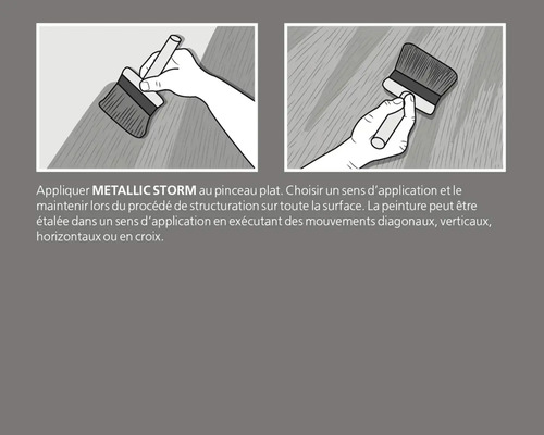 Application de la peinture Metallic Storm avec un pinceau