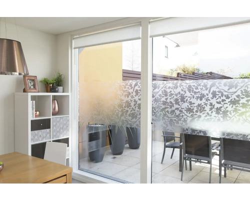 Scène avec film de fenêtre à motif de plantes pour l''intimité et la décoration