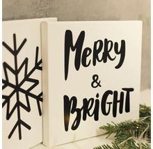 Tableaux décoratifs sur toile avec motifs de Noël et lettrage