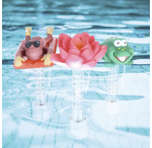 Thermomètre de piscine en forme de singe, de lotus et de grenouille