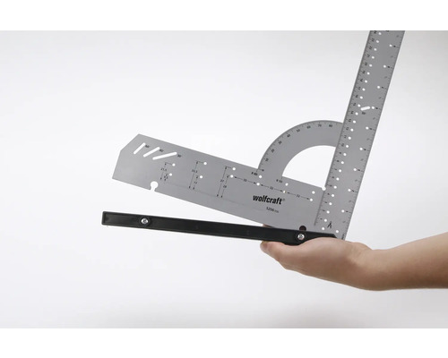 Wolfcraft Multifunktionswinkel zum Anzeichnen von Winkeln und Durchführen von Messungen
