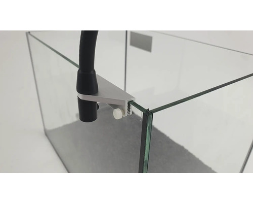 Aquarium mit Glas und Lampe