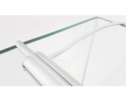 Tablette en verre avec support