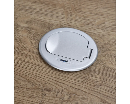 Prise de sol ronde sur plancher en bois