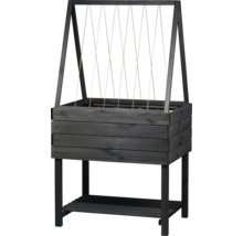 Jardinière en bois avec treillis et étagère