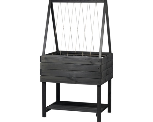 Jardinière en bois avec treillis et étagère