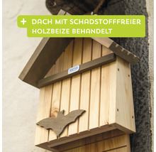 Fledermauskasten aus Holz mit schadstofffreier Holzbeize behandelt