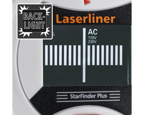 Laserliner StarFinder Plus Display mit Hintergrundbeleuchtung