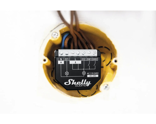 Shelly Qubino Relais-Einsatz im Unterputz