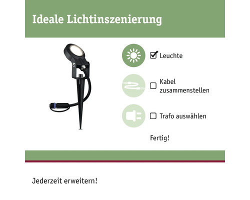 Projecteur de jardin pour mise en scène lumineuse avec piquet de terre