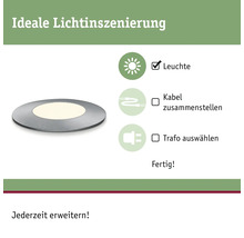 Paulmann Plug & Shine LED Einbauleuchten Einzelspot IP65 2,5W 95 lm 3000 K warmweiß Ø 55/40 mm Floor Mini silber 230/24V 1 Stück-thumb-7