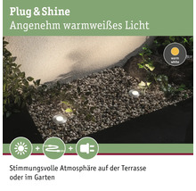 Paulmann Plug & Shine LED Einbauleuchten Einzelspot IP65 2,5W 95 lm 3000 K warmweiß Ø 55/40 mm Floor Mini silber 230/24V 1 Stück-thumb-9