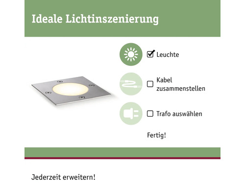 Spot de sol carré en métal