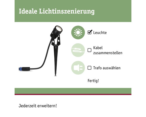 Spot de jardin avec piquet de terre pour mise en scène lumineuse