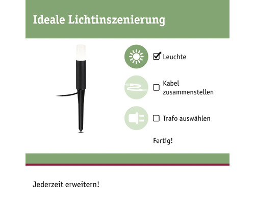 Gartenleuchte mit Erdspieß, zur Lichtinszenierung im Außenbereich