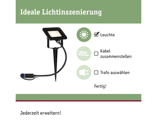 Luminaire de jardin avec piquet de terre pour la mise en scène de la lumière