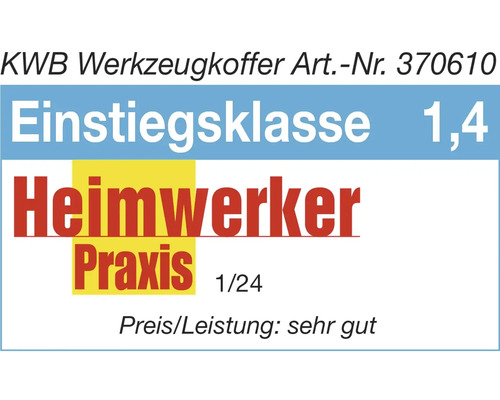 KWB Werkzeugkoffer Einstiegsklasse 1.4 Heimwerker Praxis