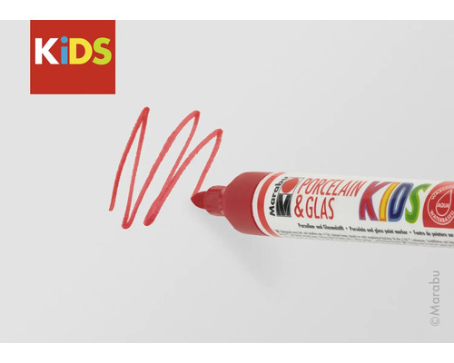 Porzellan- und Glasmalstift für Kinder mit Farbmuster