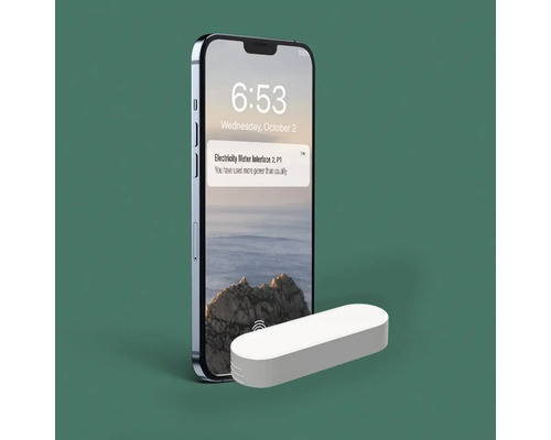 Smartphone avec notification d''interface de compteur électrique et compteur électrique