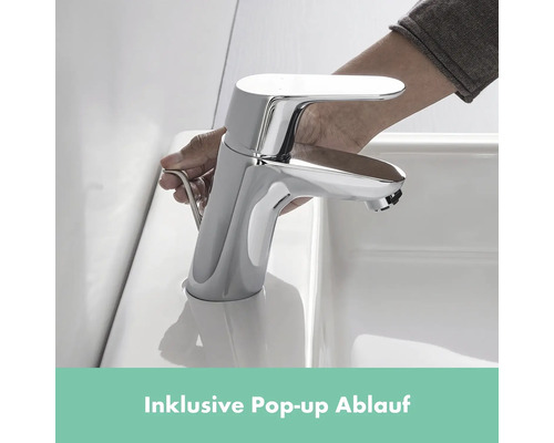 Armatur mit Zugstangen-Ablaufgarnitur im Badezimmer