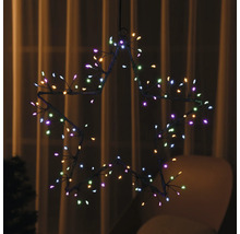 Lampe suspendue en forme d''étoile avec des lumières colorées pour les décorations festives.