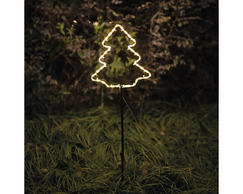 Lampe de jardin décorative en forme de sapin de Noël avec piquet de terre