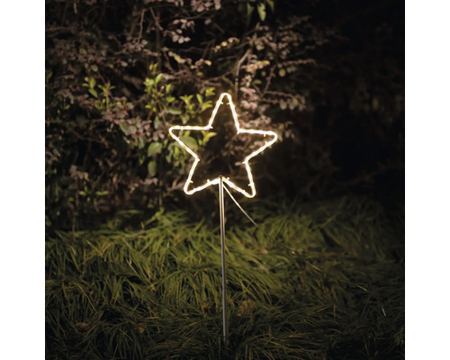 Lampe de jardin décorative en forme d''étoile avec piquet de terre pour la période de Noël
