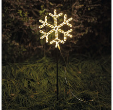 Beleuchteter Schneeflocken-Gartenstecker zur Dekoration des Außenbereichs.