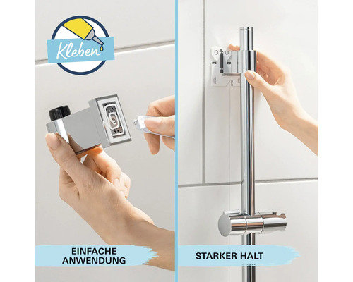 Duschstange zur Wandmontage mit Kleber