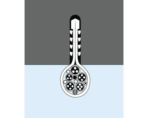 Section transversale d''un conduit de câble souterrain avec plusieurs câbles