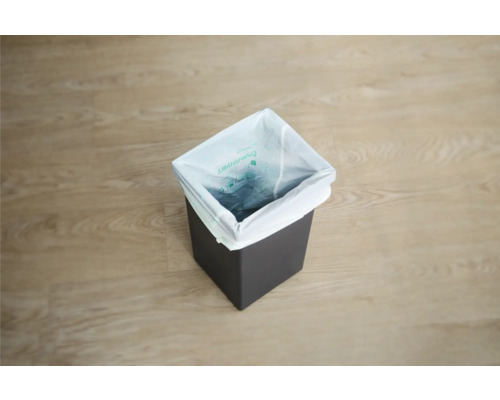 Poubelle carrée avec sac poubelle