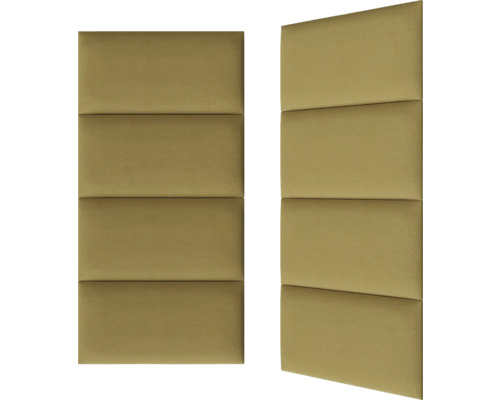 Deux panneaux d''insonorisation comportant chacun quatre sections rectangulaires pour le montage mural.