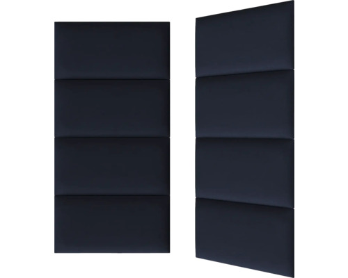 Deux panneaux d''insonorisation bleus avec panneaux rectangulaires