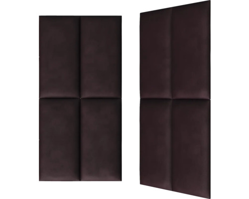 Deux panneaux acoustiques bruns avec rembourrage carré