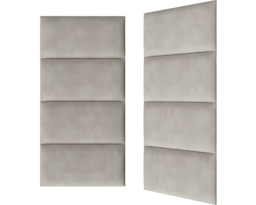 Deux panneaux muraux rectangulaires avec surface rembourrée
