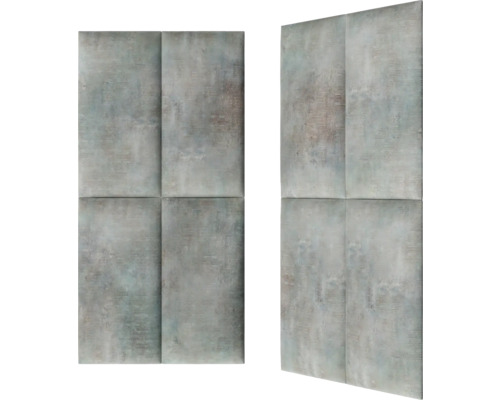 Deux panneaux muraux comprenant chacun quatre éléments carrés