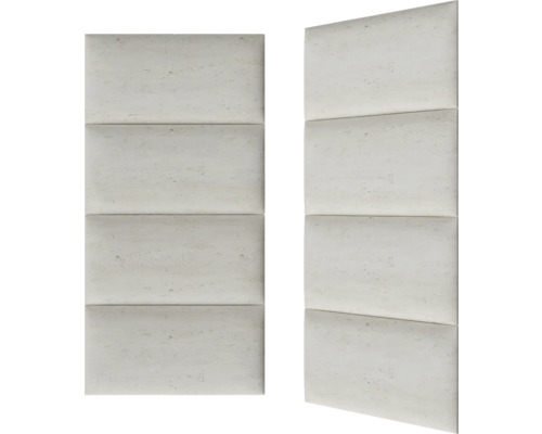 Deux panneaux muraux gris avec un design rectangulaire pour la décoration murale.