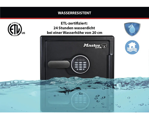 Master Lock Safe, ETL-zertifiziert, 24 Stunden wasserdicht bei 20 Zentimeter Wasserhöhe