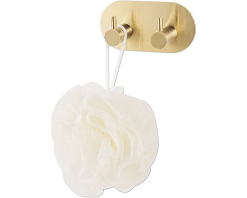 Crochet porte-serviettes avec éponge de bain