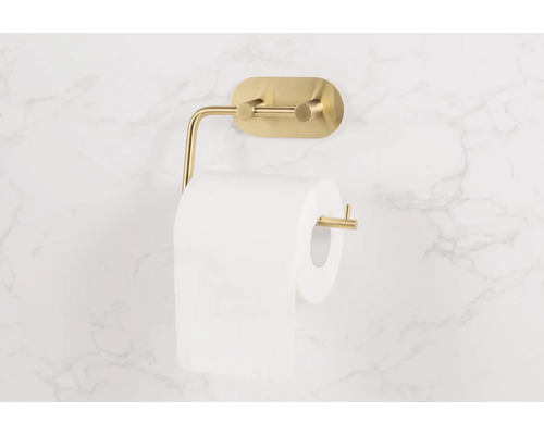 Distributeur de papier toilette en métal avec rouleau de papier sur un mur
